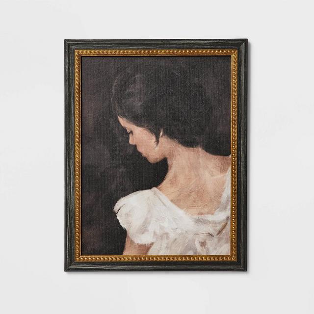 11" x 14" Female Portrait Framed Wall Art Canvas - Threshold™ designed with Studio McGee