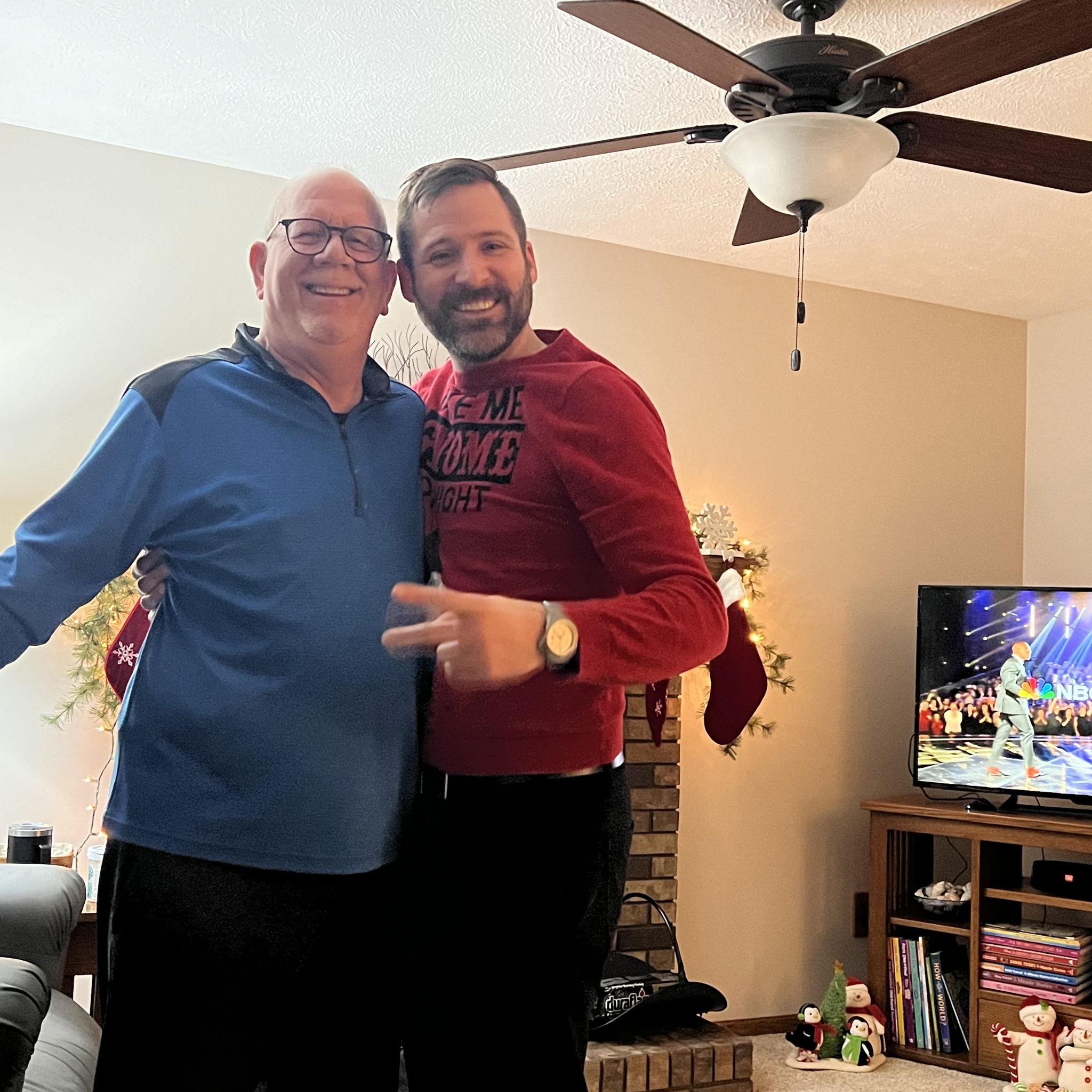 Kyle's first Christmas with one of his best friends, Moe!