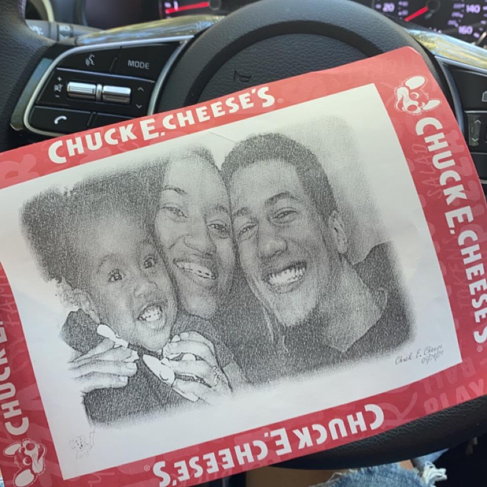 Our first time taking baby girl to Chuck E. cheese!