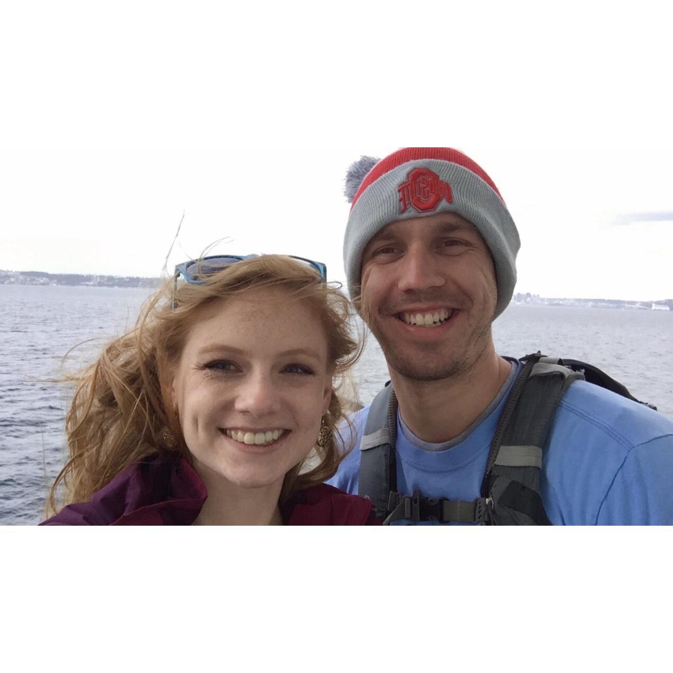 Riding a Seattle Ferry just like Meredith and Derrick