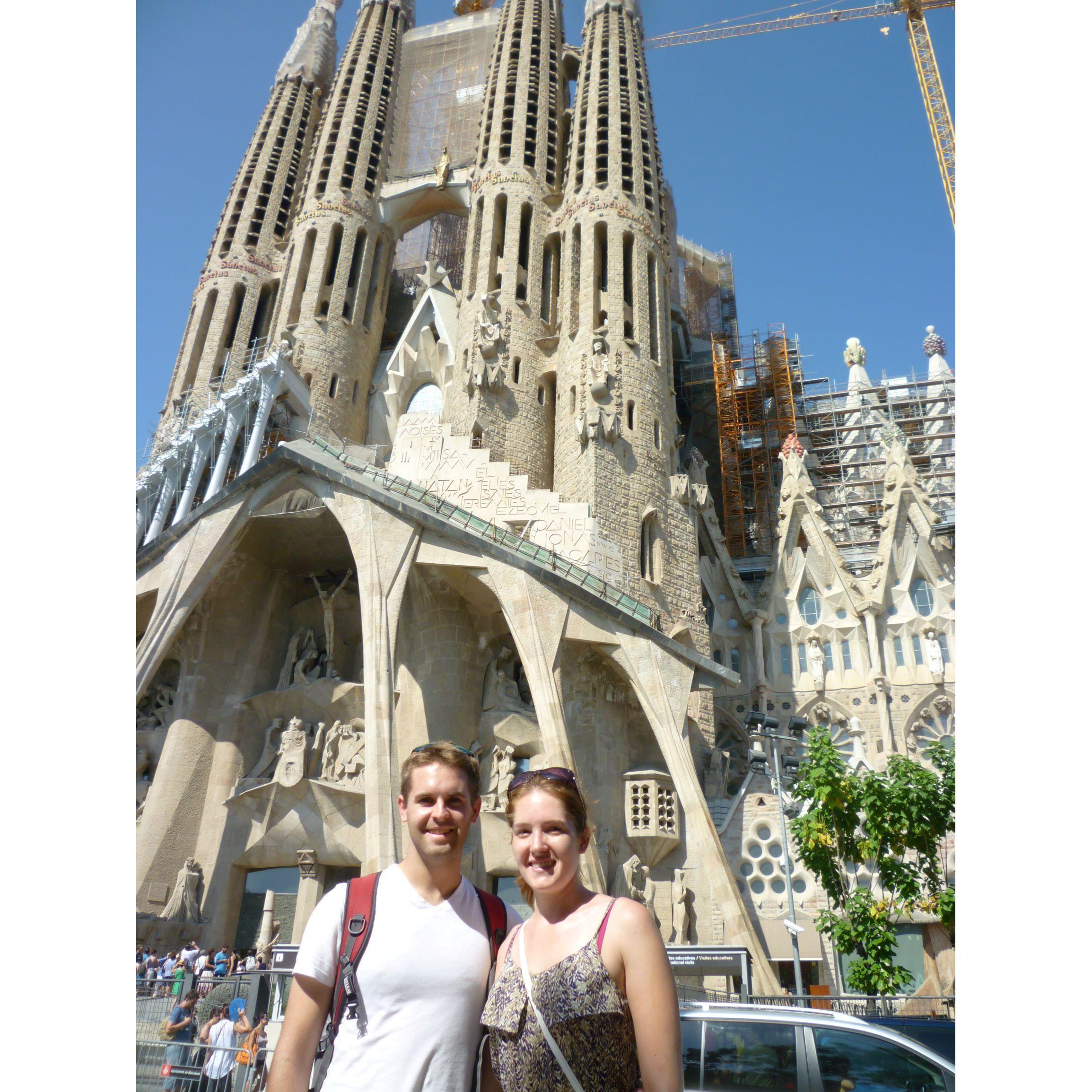 Sagrada Familia, Barcelona, Spain. August 2014. It's funky on the outside but absolutely gorgeous on the inside. Just like us.