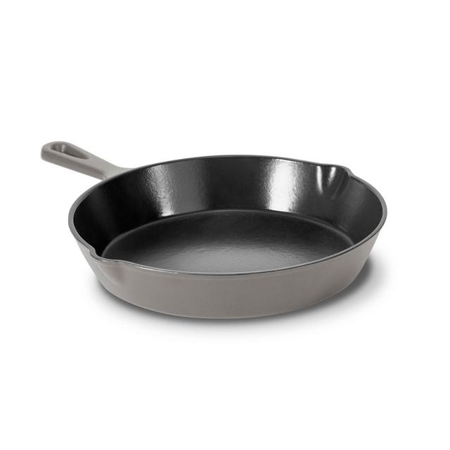 Zakarian Nonstick Cast Iron 9.5-Inch Fry Pan in Grey