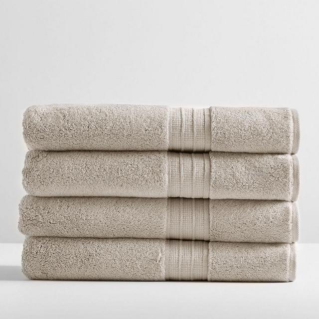 Hydrocotton Organic Bath Towels, Set of 4, Taupe