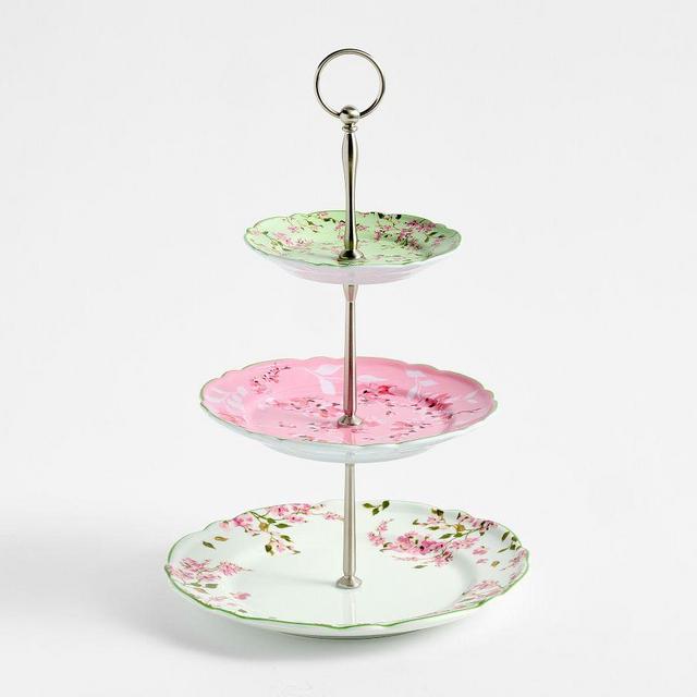 Monique Lhuillier Garden Trellis Porcelain Tiered Stand