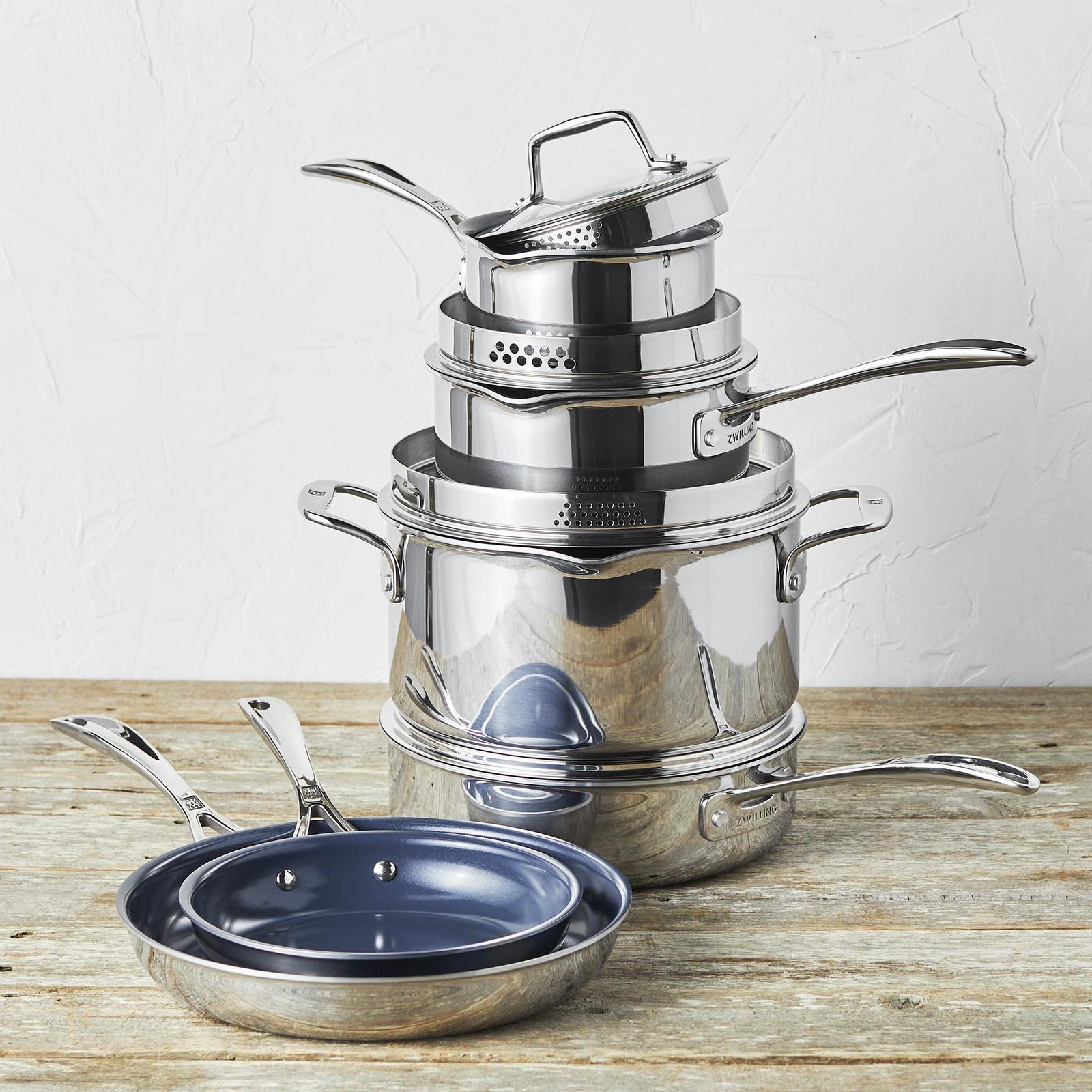 ZWILLING, Clad CFX 10-Piece Nonstick Cookware Set Zola