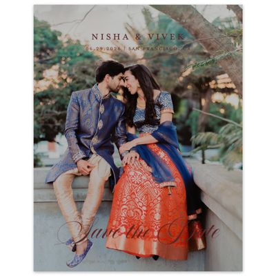 Maroon, Red Wedding Digital Save the Date - Grazio Photo