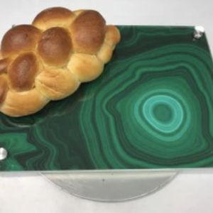 Acrylic Challah Board - Malachite