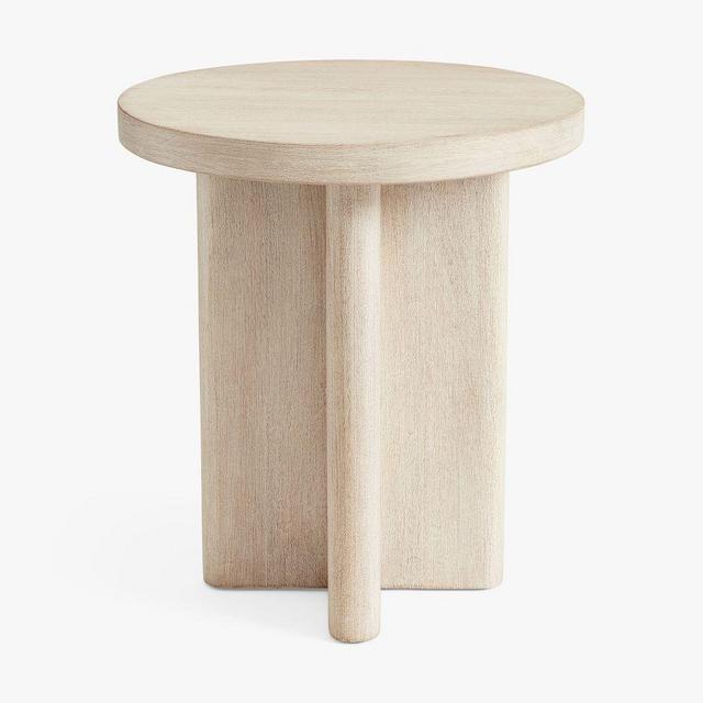 Cayman 18" Round Side Table, Biscotti