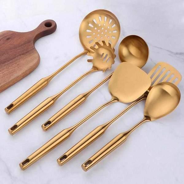 Stainless Steel Gold Kitchen Utensils