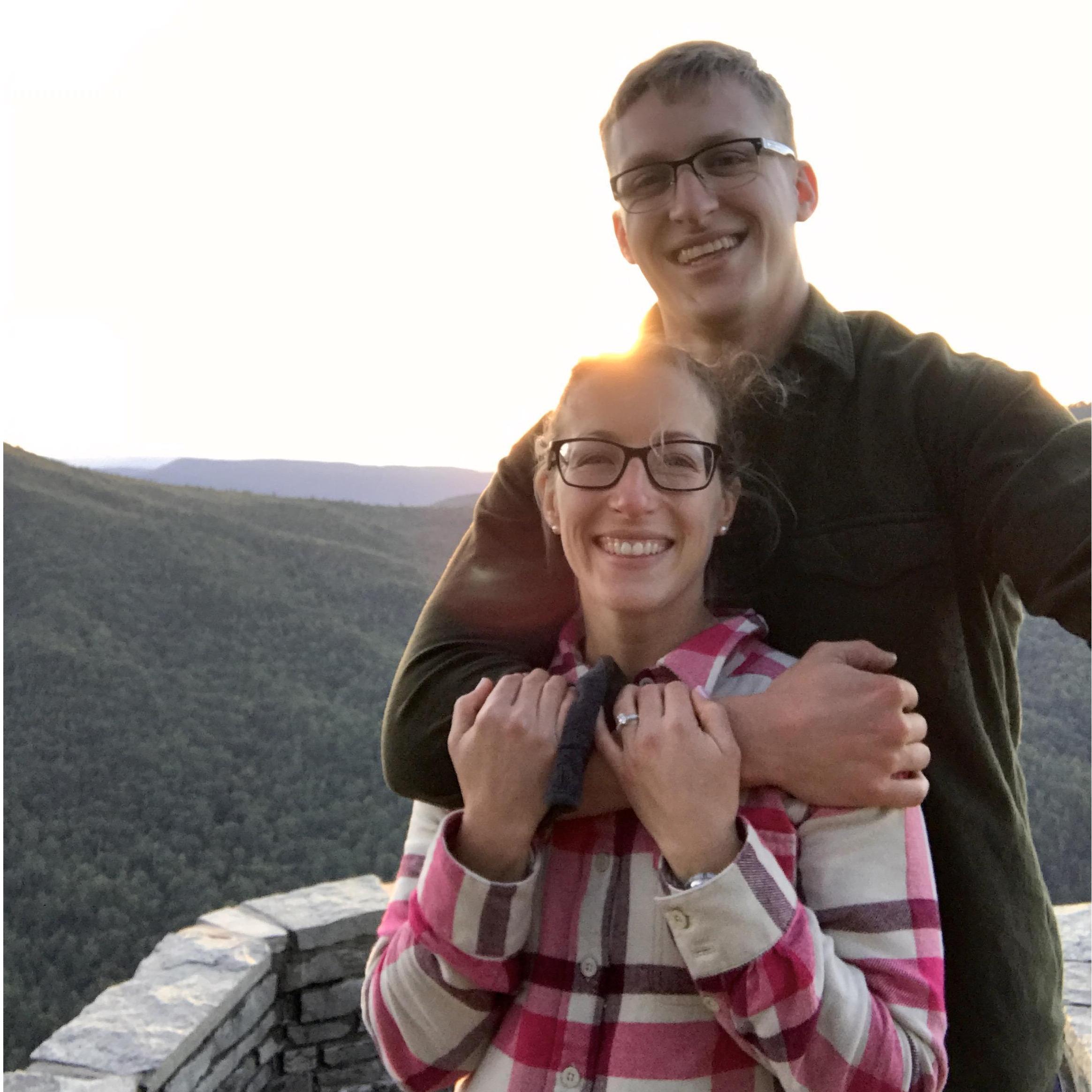 After saying "yes!" in Linville Gorge, NC