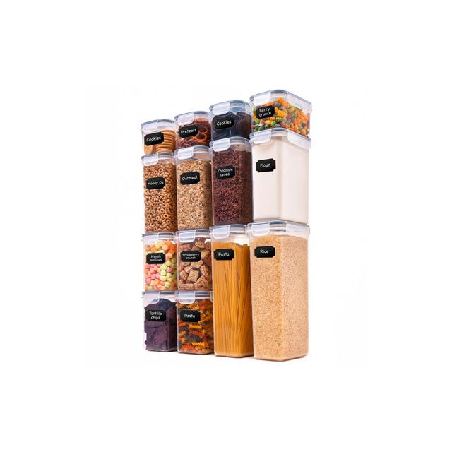 Cheer Collection Airtight Food Storage Container with Reusable Labels and Erasable Pen