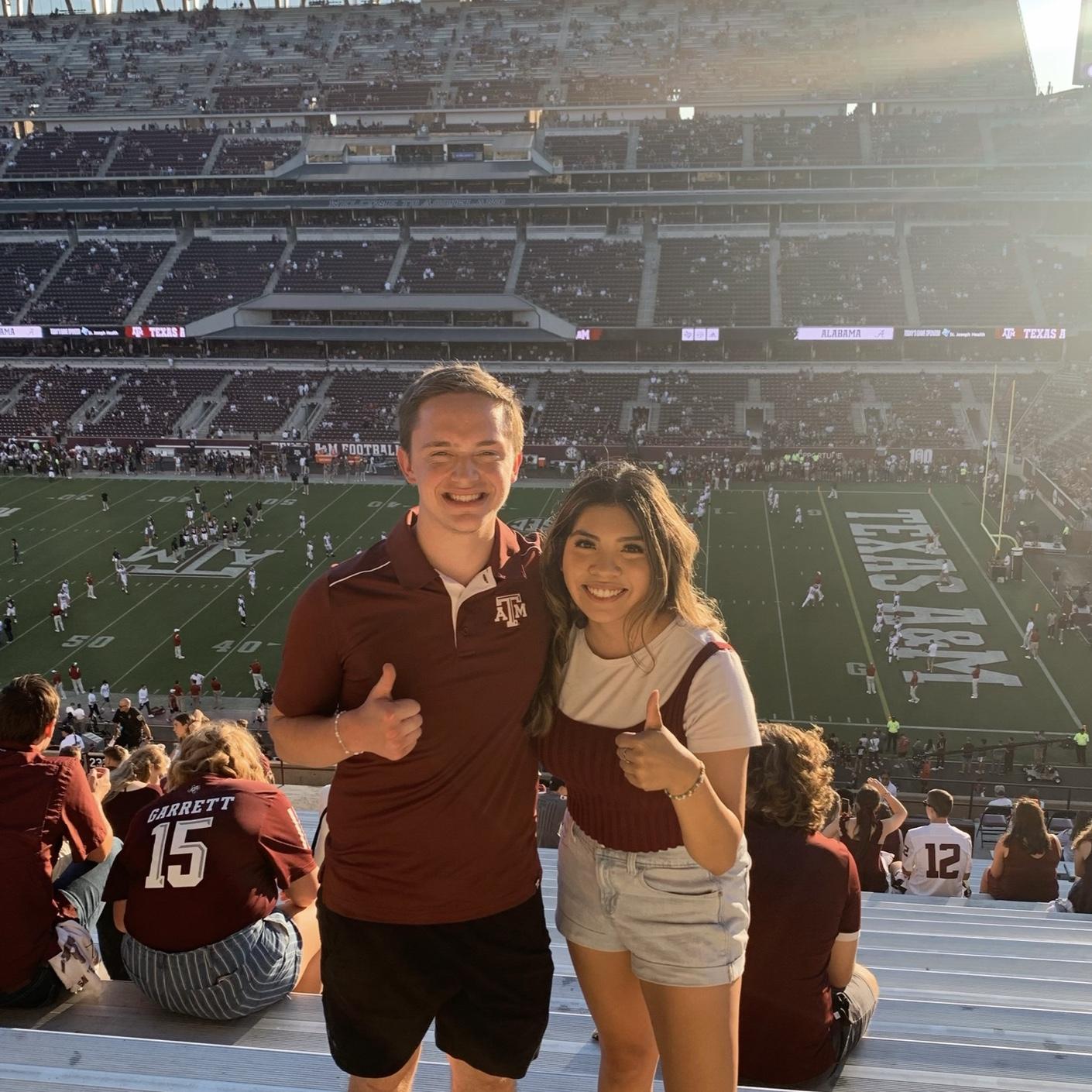First TAMU game together( still not a couple)