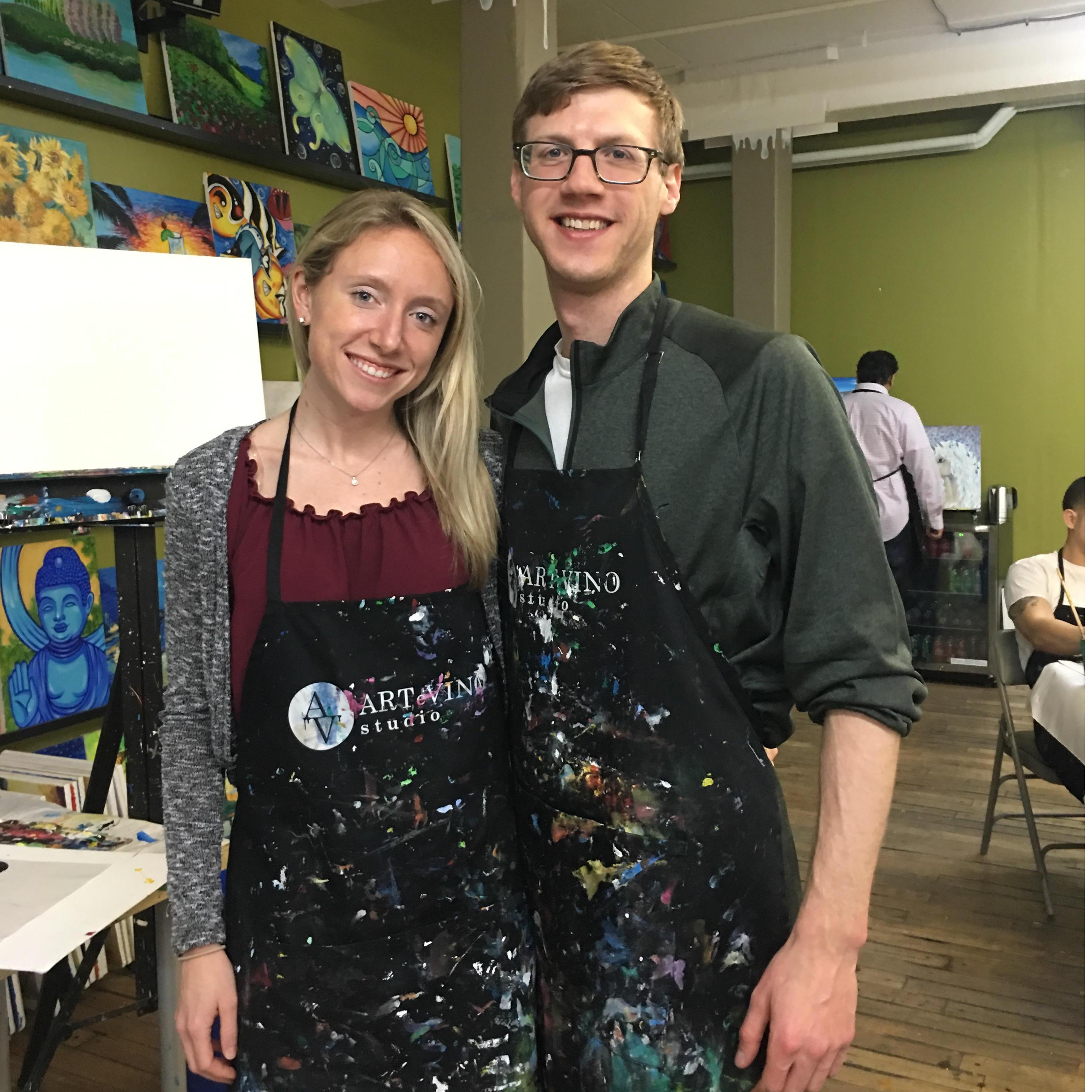 The pictures we painted are not included because Kelly is still mad that his was better