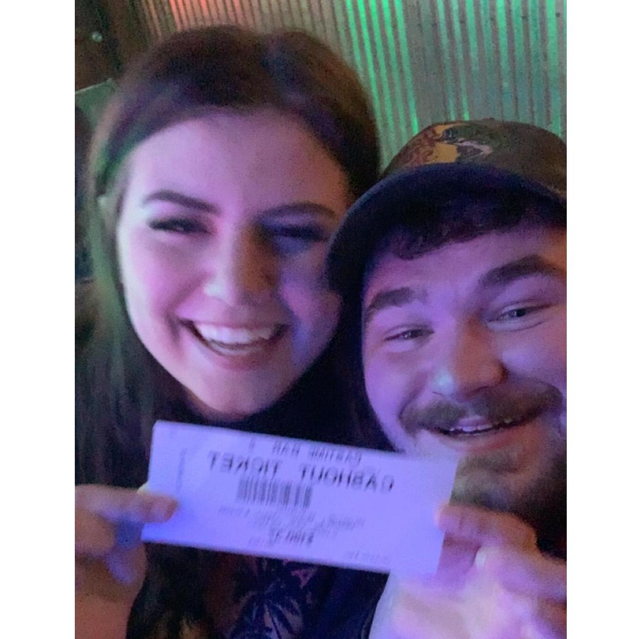 Our first time in Montana! Peyton's first time gambling, she won $200!