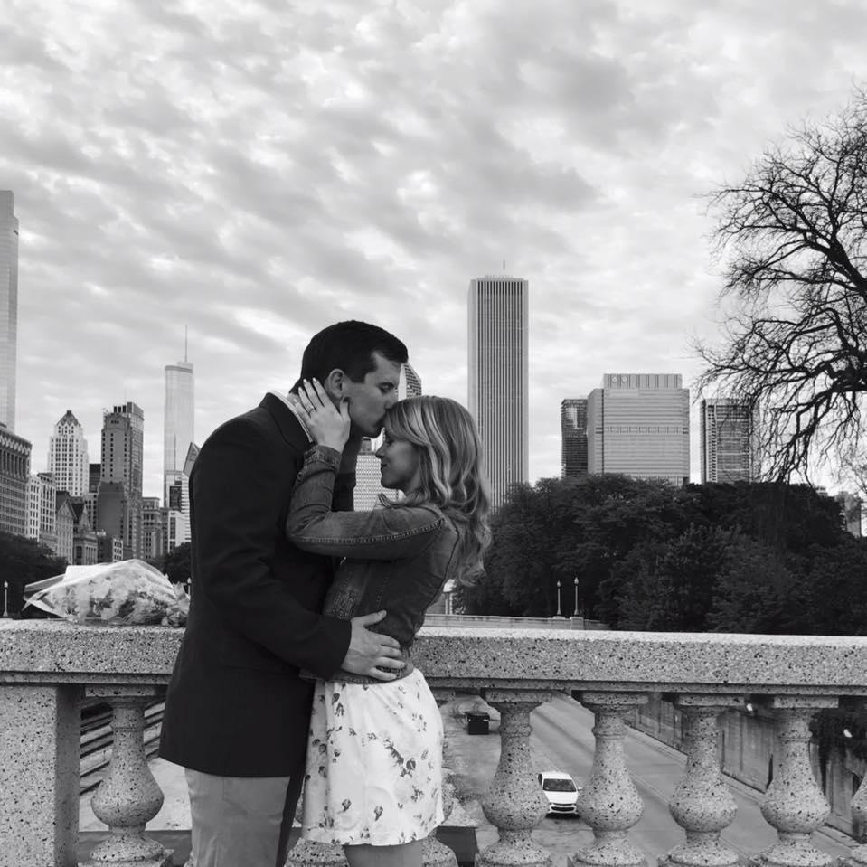 Minutes after she said yes