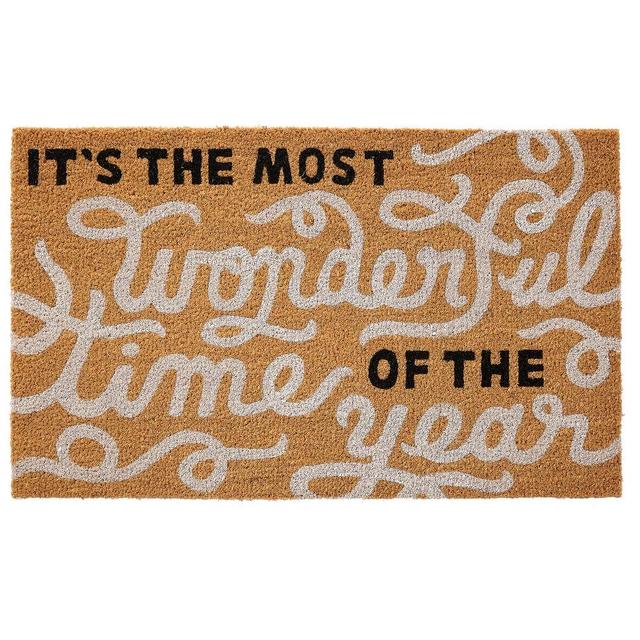 Most Wonderful Time Doormat, 18 x 30", Multi