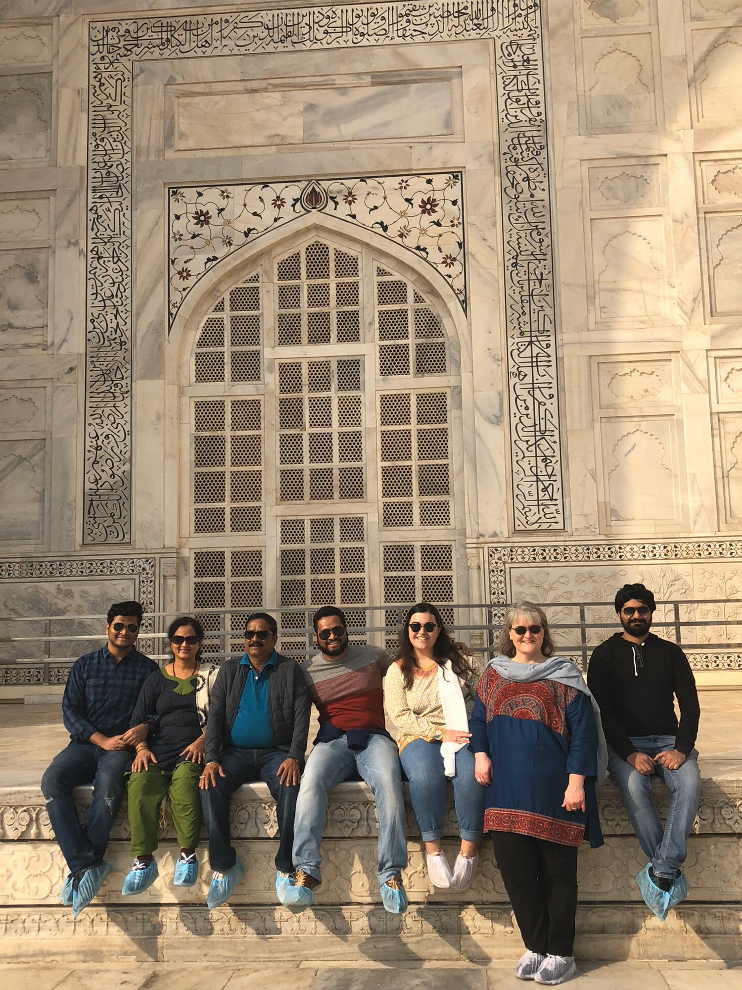 In front of the Taj Mahal - January 2019