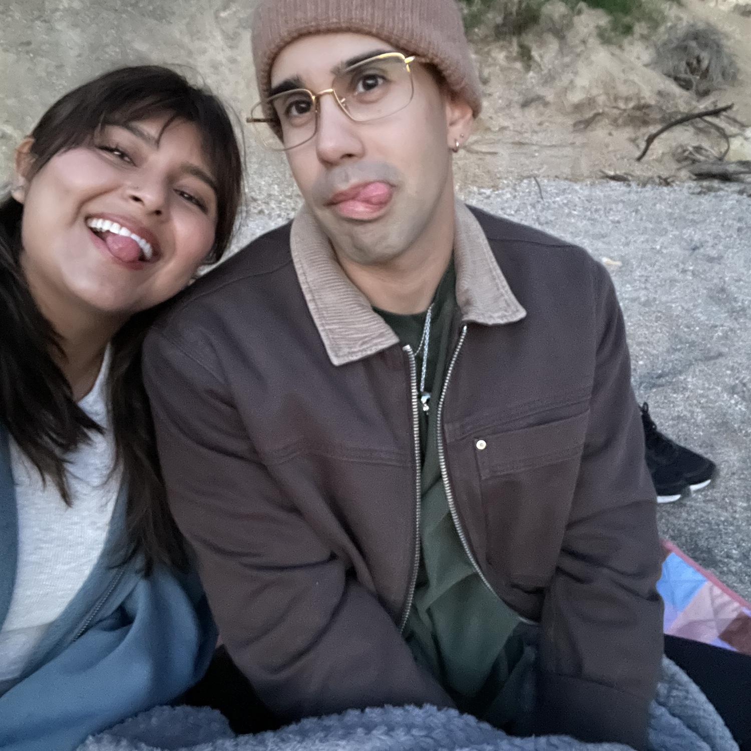 We love going to Pismo Beach. This is us hanging out by the shore.