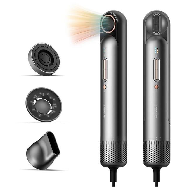 Hair Dryer, Deerma Super Portable High-Speed Ionic Travel Mini Blow Dryer with Diffuser and Nozzle 110000RPM for Fast Drying Lightweight Quiet Thermo-Control Hairdryer for Home Hotel, No Heat Damage