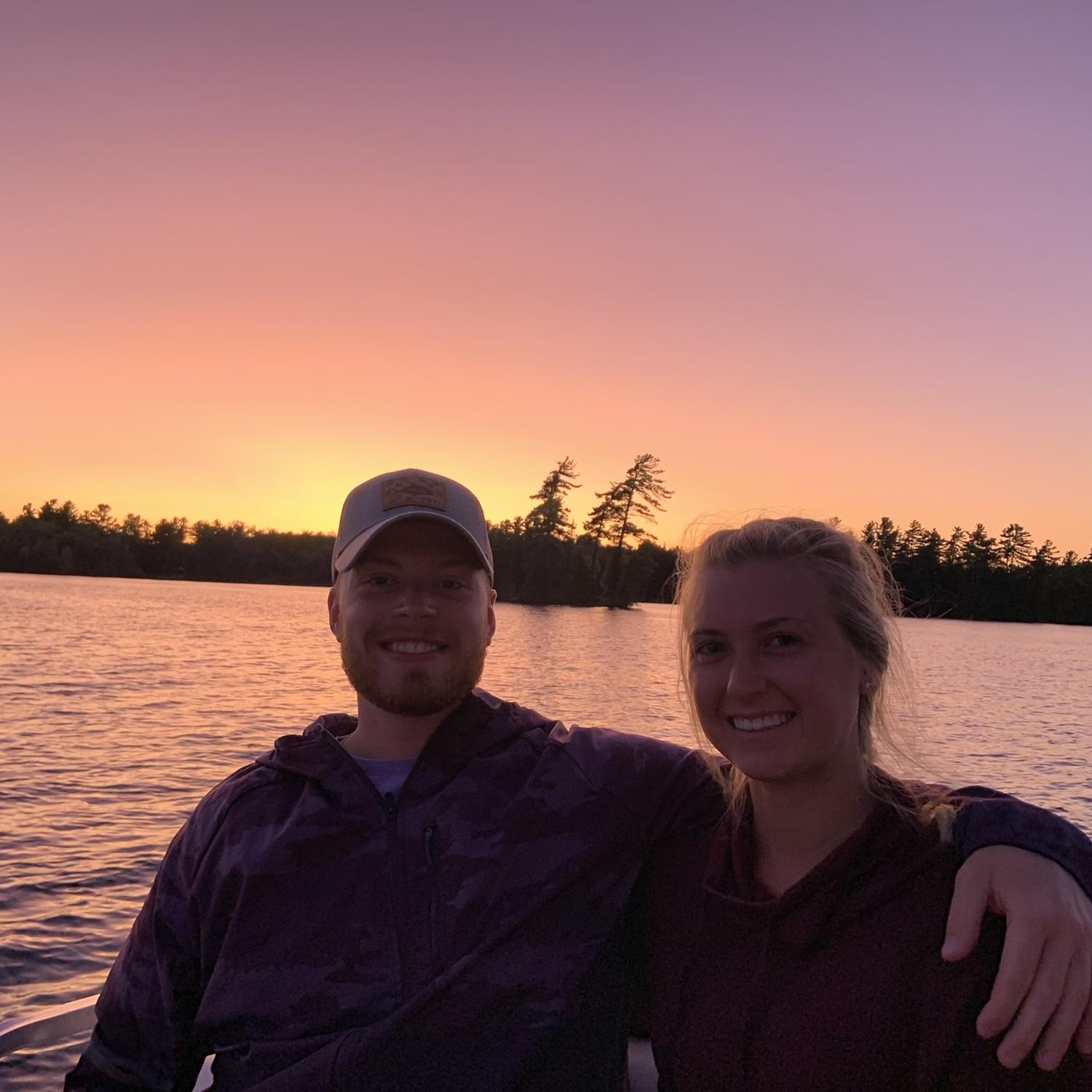 Sunset boat rides are kind of special to us.
