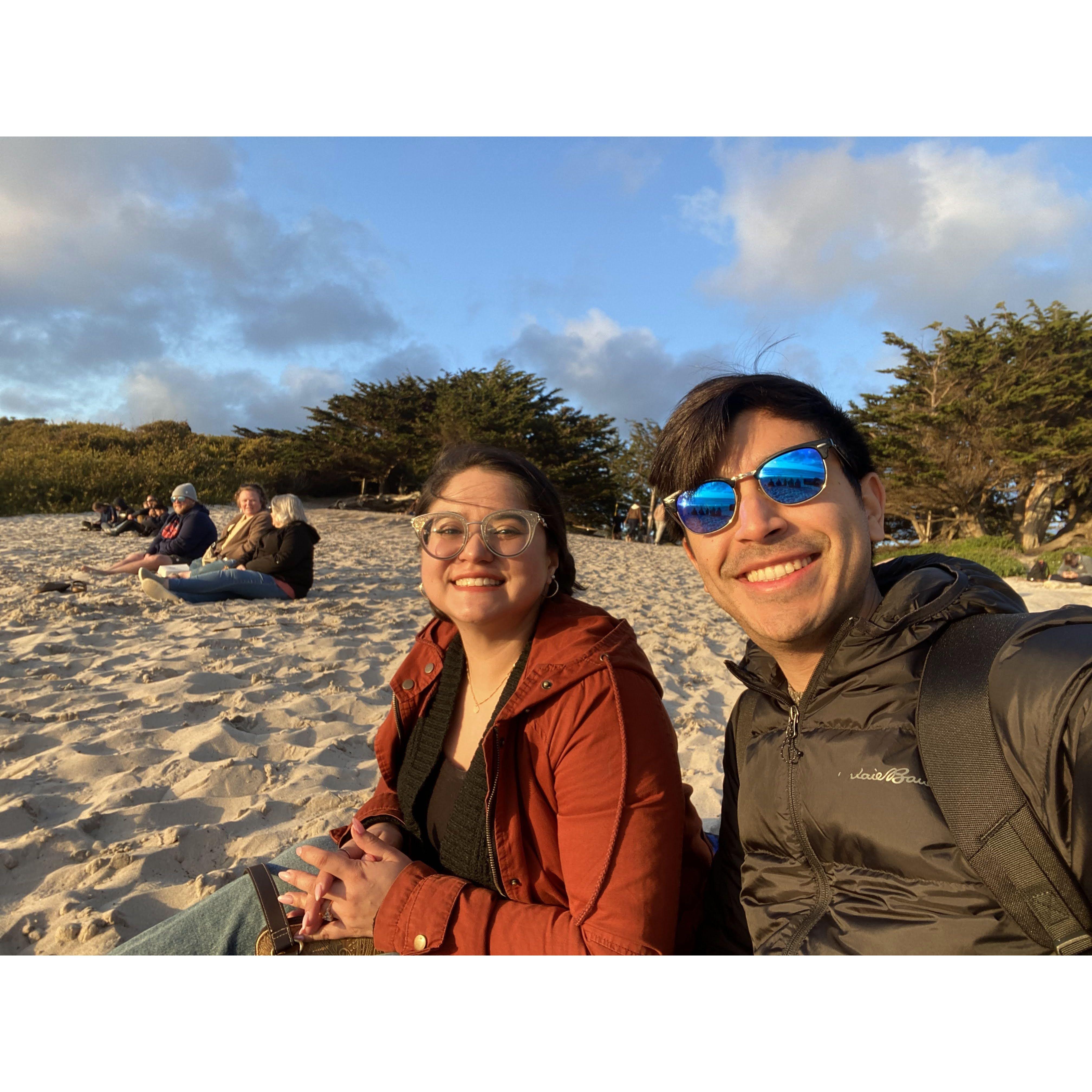 Enjoying the sunset at Carmel-By-The-Sea 2023