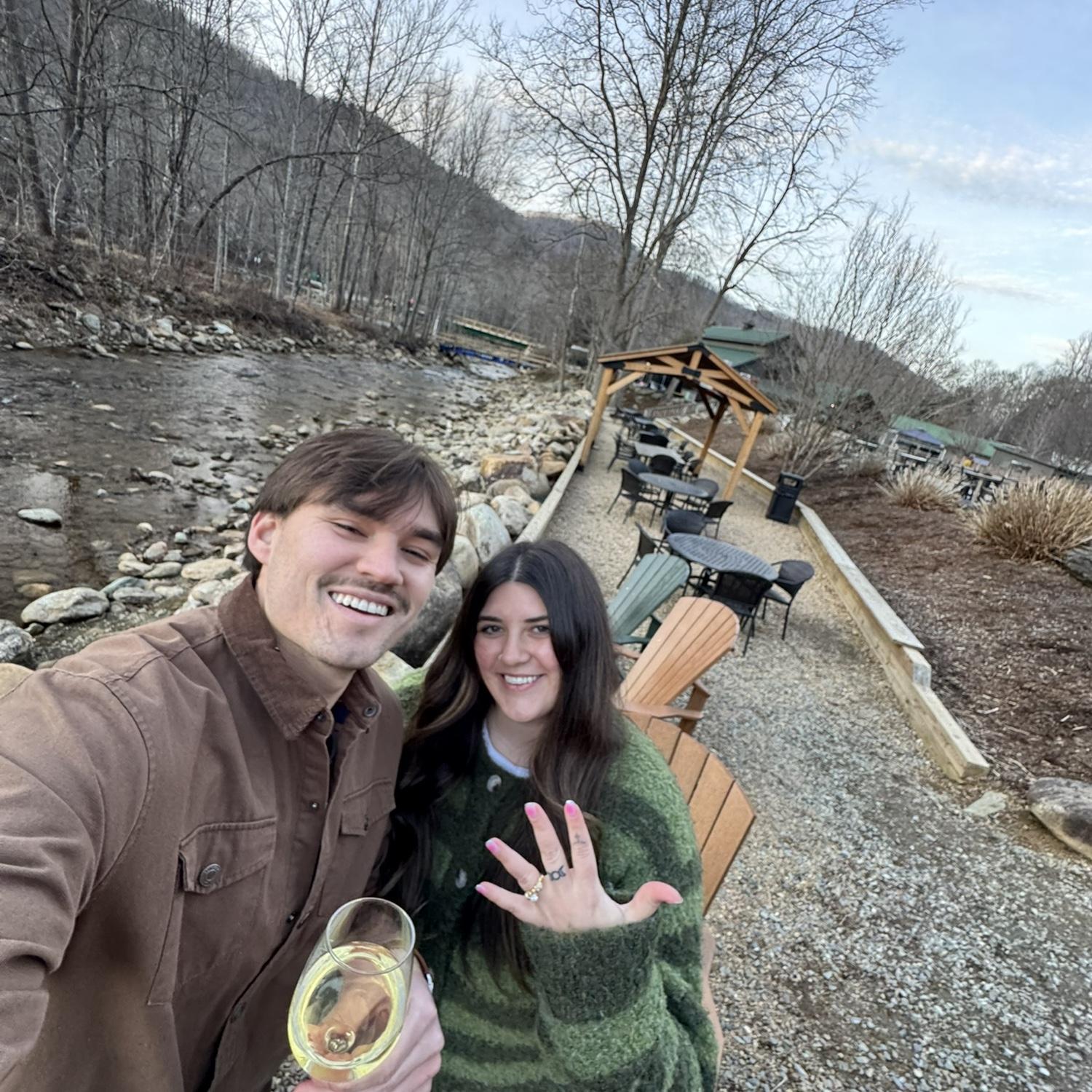 The day after our engagement at Grandfather Vineyard and Winery, February 2026.