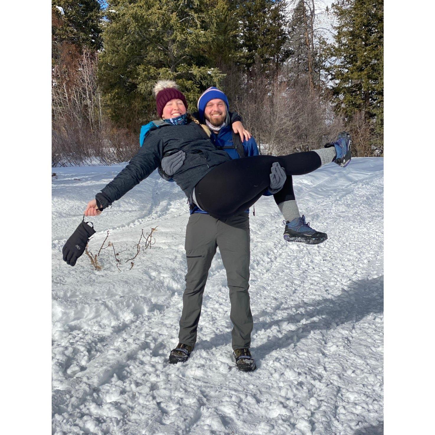 Sun Valley snow shoe with Robbie and Sarah