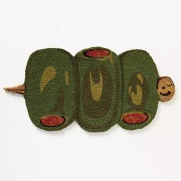 Olive-Shaped Coir Printed Doormat