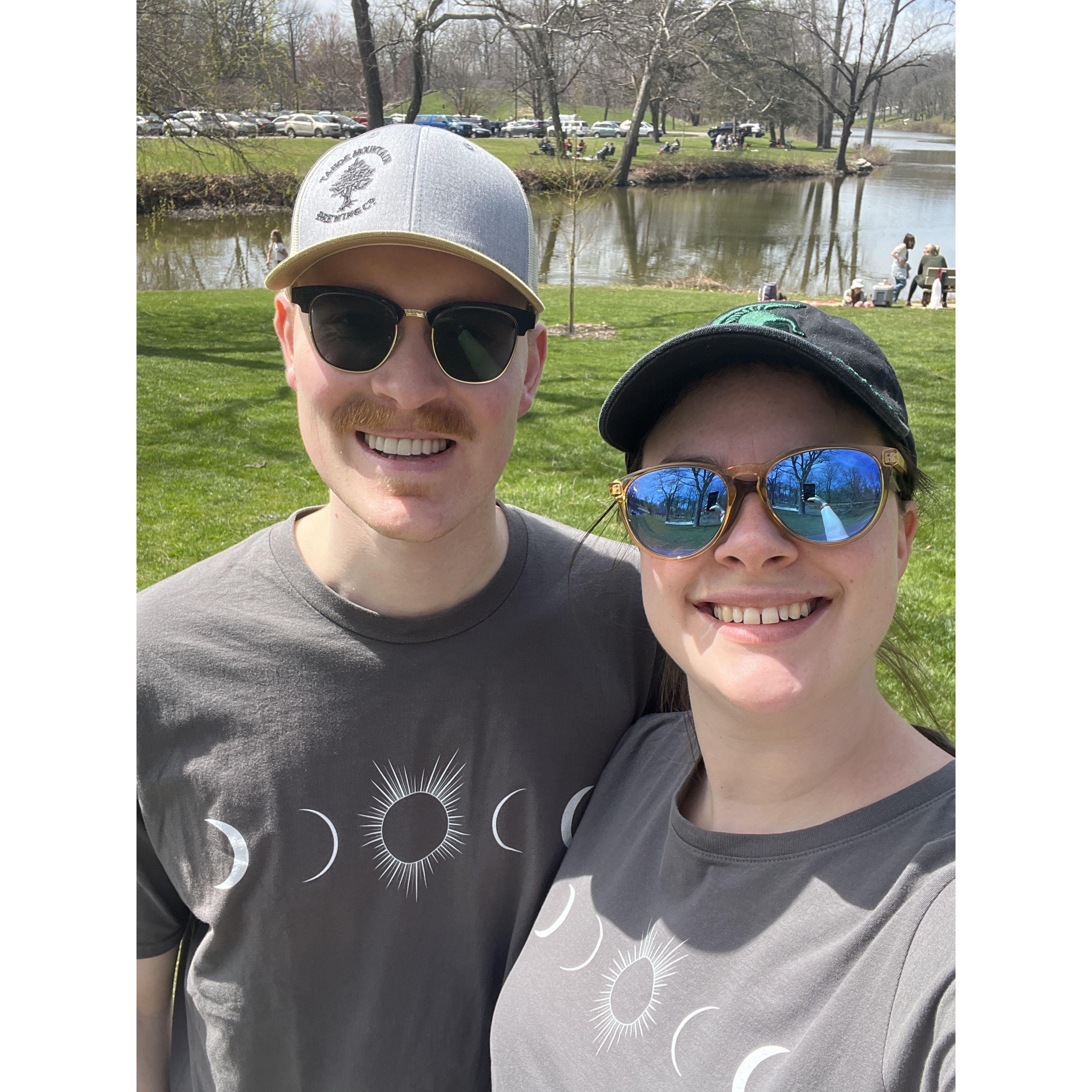 At the total solar eclipse this past spring!