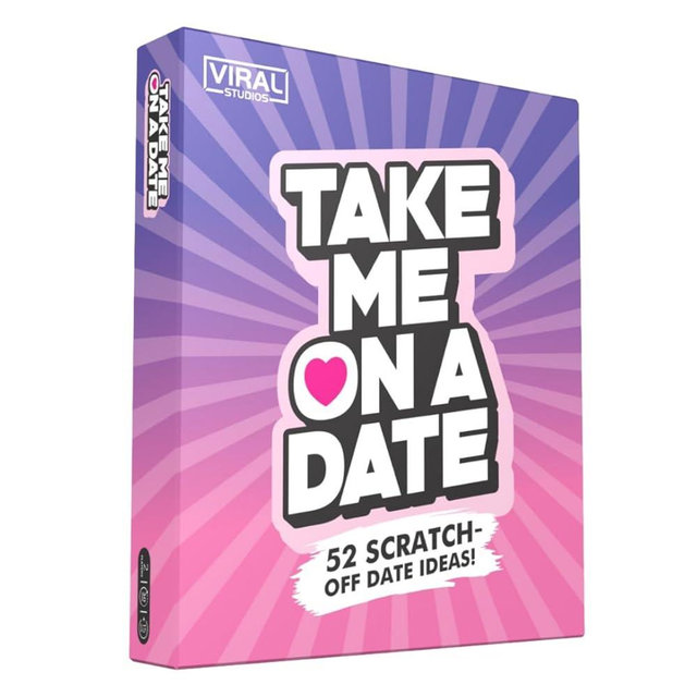 Viral Studios Take Me On A Date – 52 Scratch Off Date Ideas for Couples | Fun Couples Game, Romantic Date Night Cards, Unique Gift for Boyfriend, Girlfriend, Anniversary, or Wedding