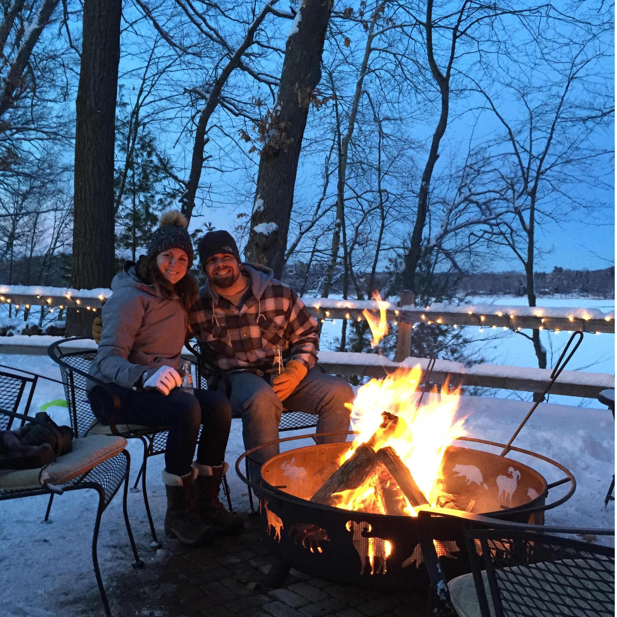 One of our favorite things at the cabin, sitting by the fire!
