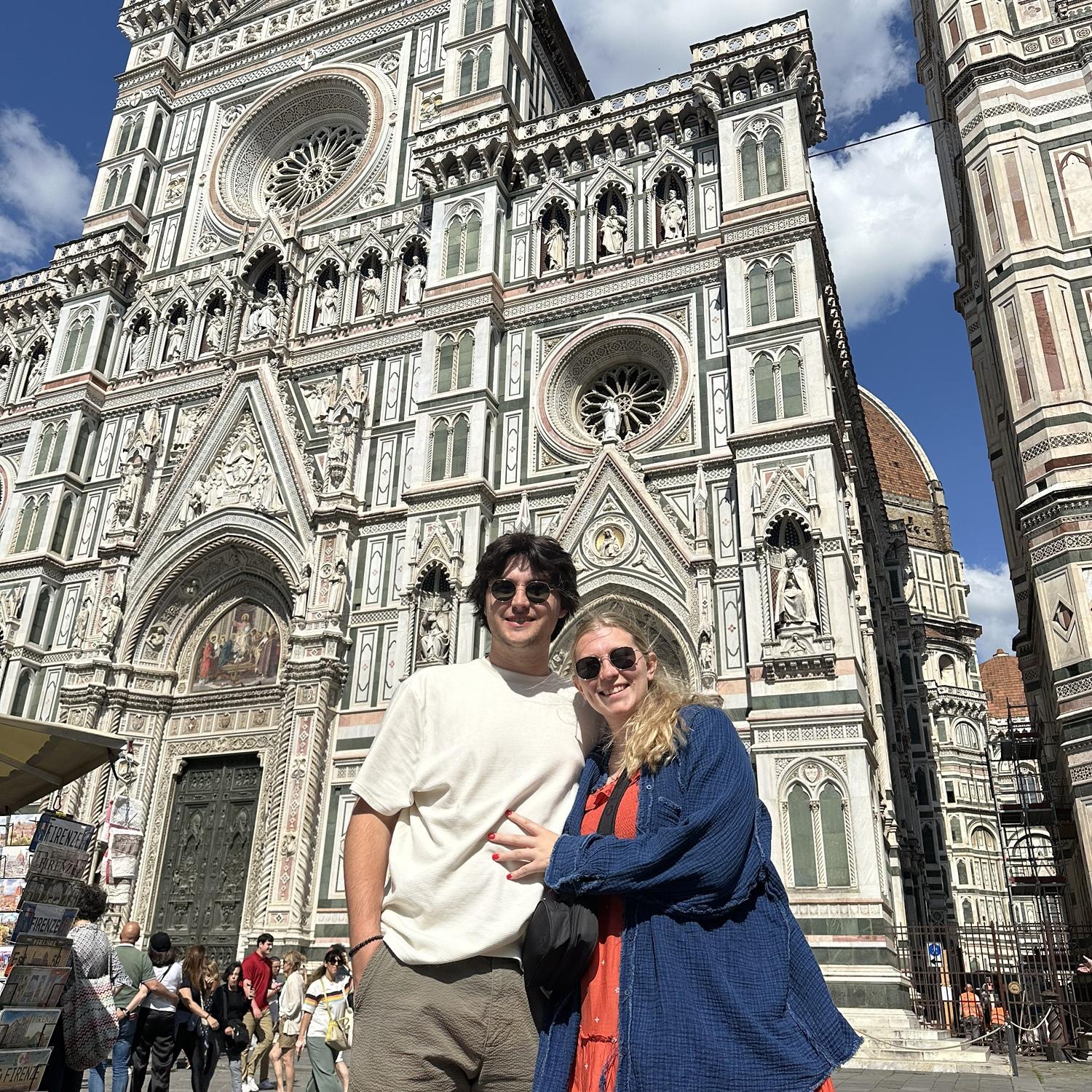 us at the florence cathedral! how can our honeymoon ever top this????