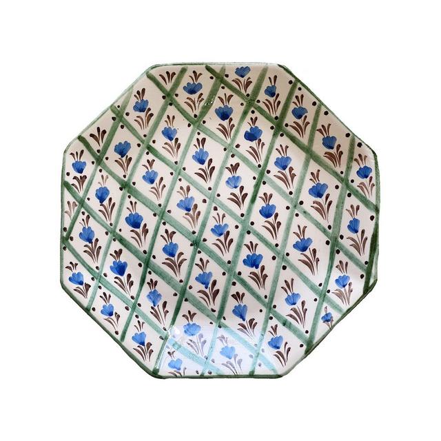 Chita Green Trellis Dessert Plate