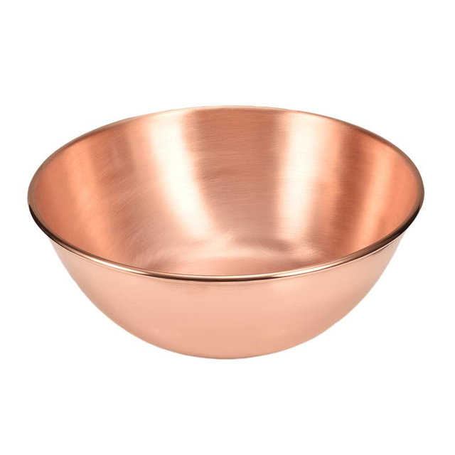 EnerMagiX Copper Mixing Bowl, 99.9% Pure Copper Bowl for Salad, 7.9 inch Diameter, Egg Beating, Decorative & Kitchen Serving Purposes