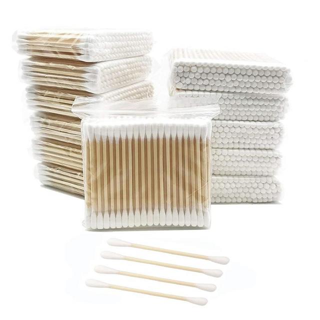 Cotton Swabs with Wooden Sticks/Biodegradable Cotton Buds 2400pcs