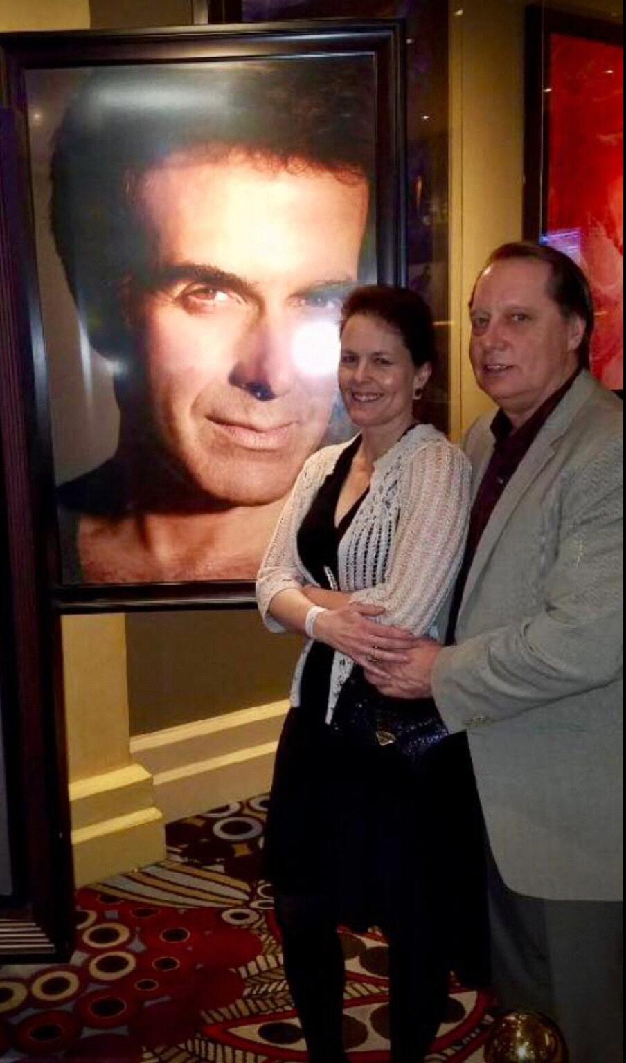 Wayne’s birthday Vegas trip. Tickets to see David Copperfield!
Incredible show. 
Special .. Thanks 🙏 to my brother Dan & Anna for 
making our stay in Vegas so much more special.