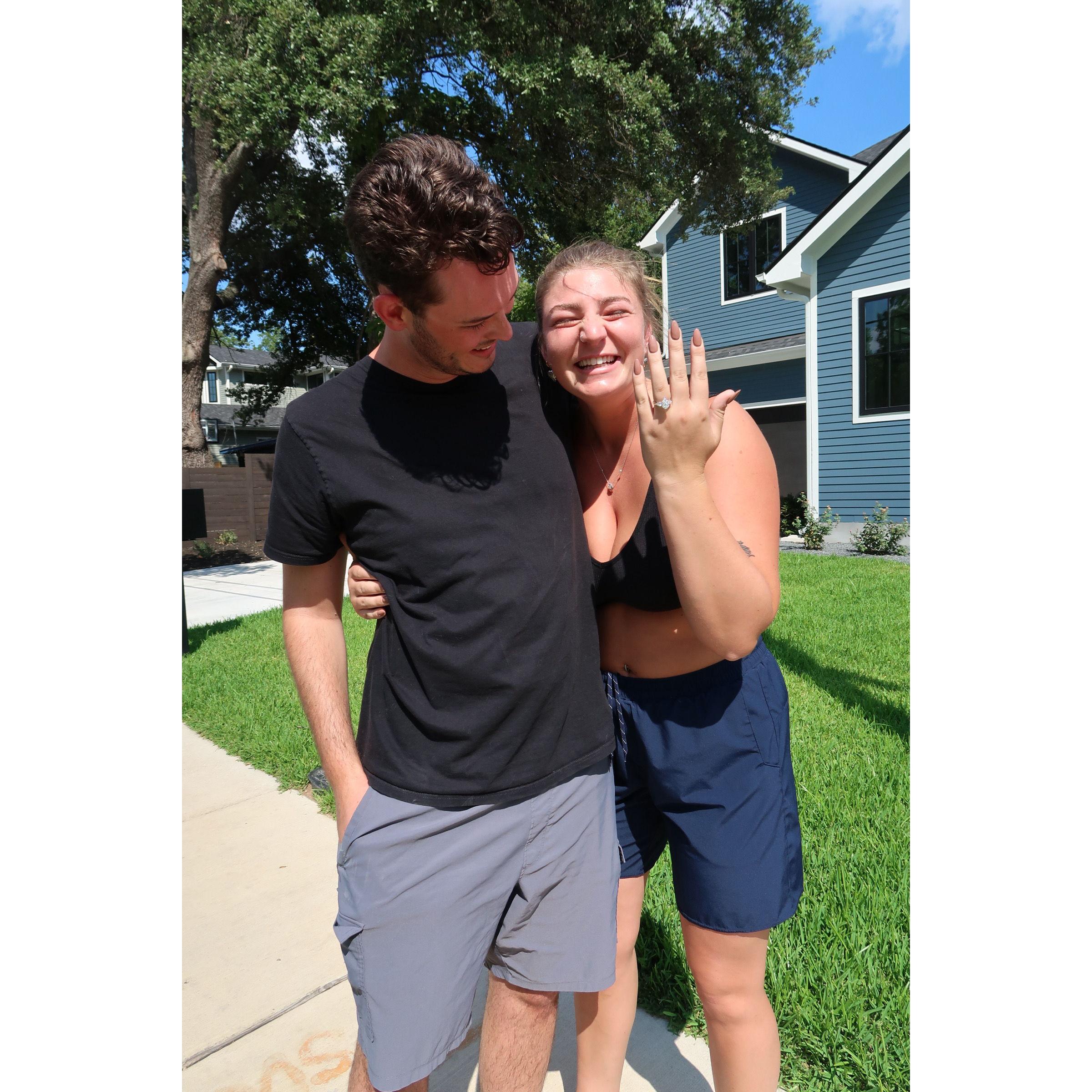 The best day ever- the day Caleb proposed!