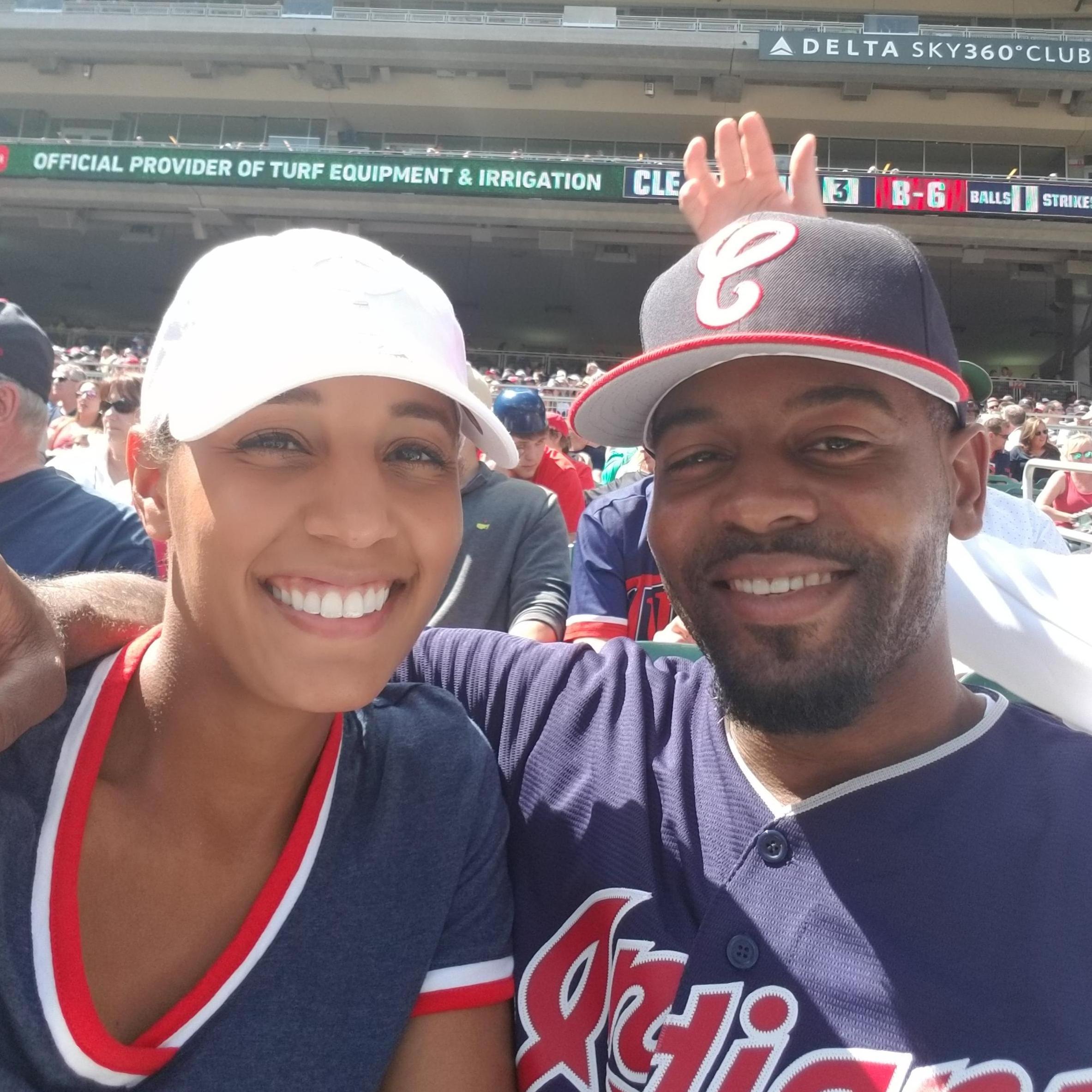 Twins game with an Indian fan
