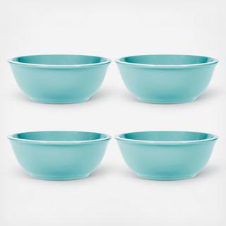 Cupcake Light Blue Soup Bowls, Set of 4