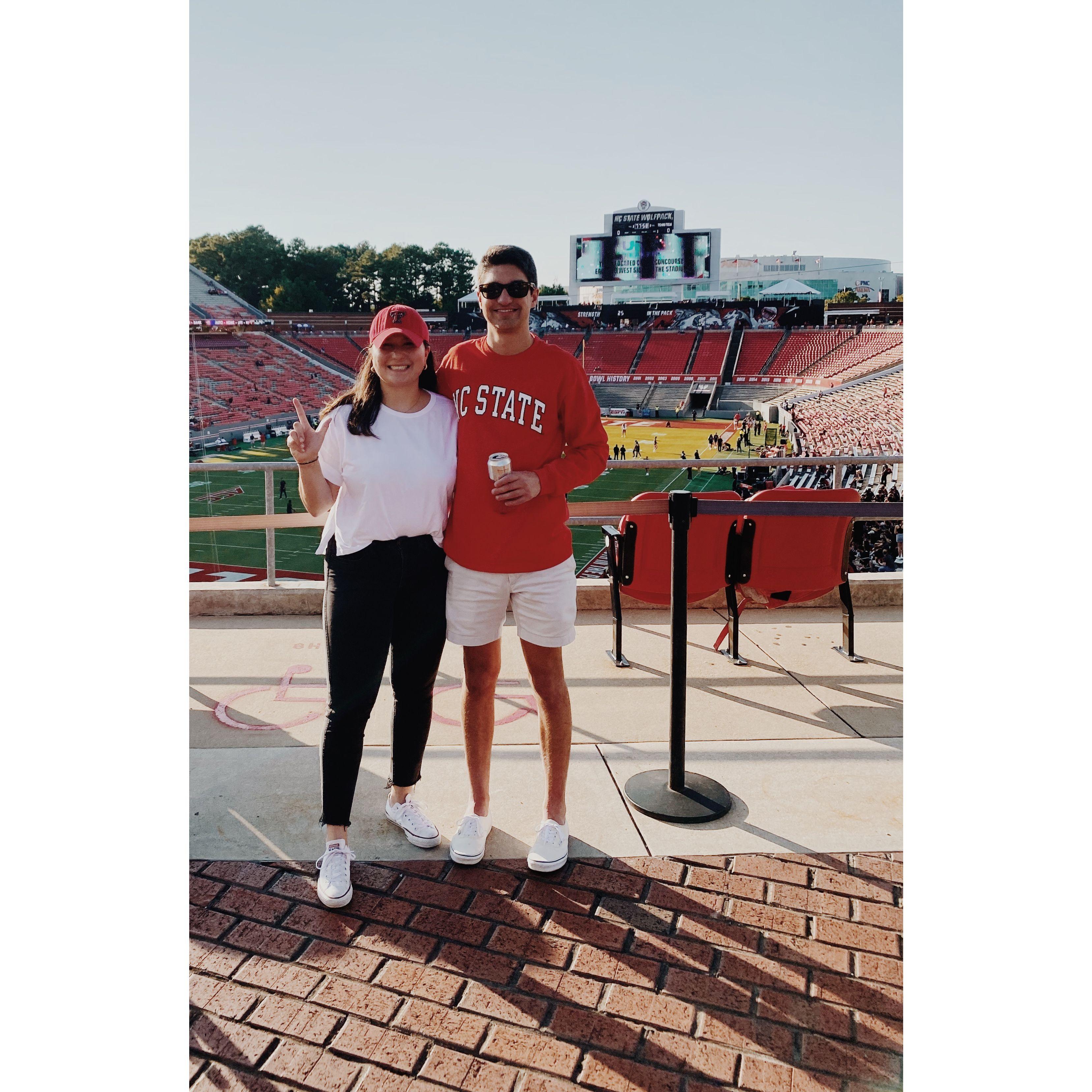 Texas Tech vs. NC State - let's just say Cam did NOT leave this game happy. Raleigh, NC