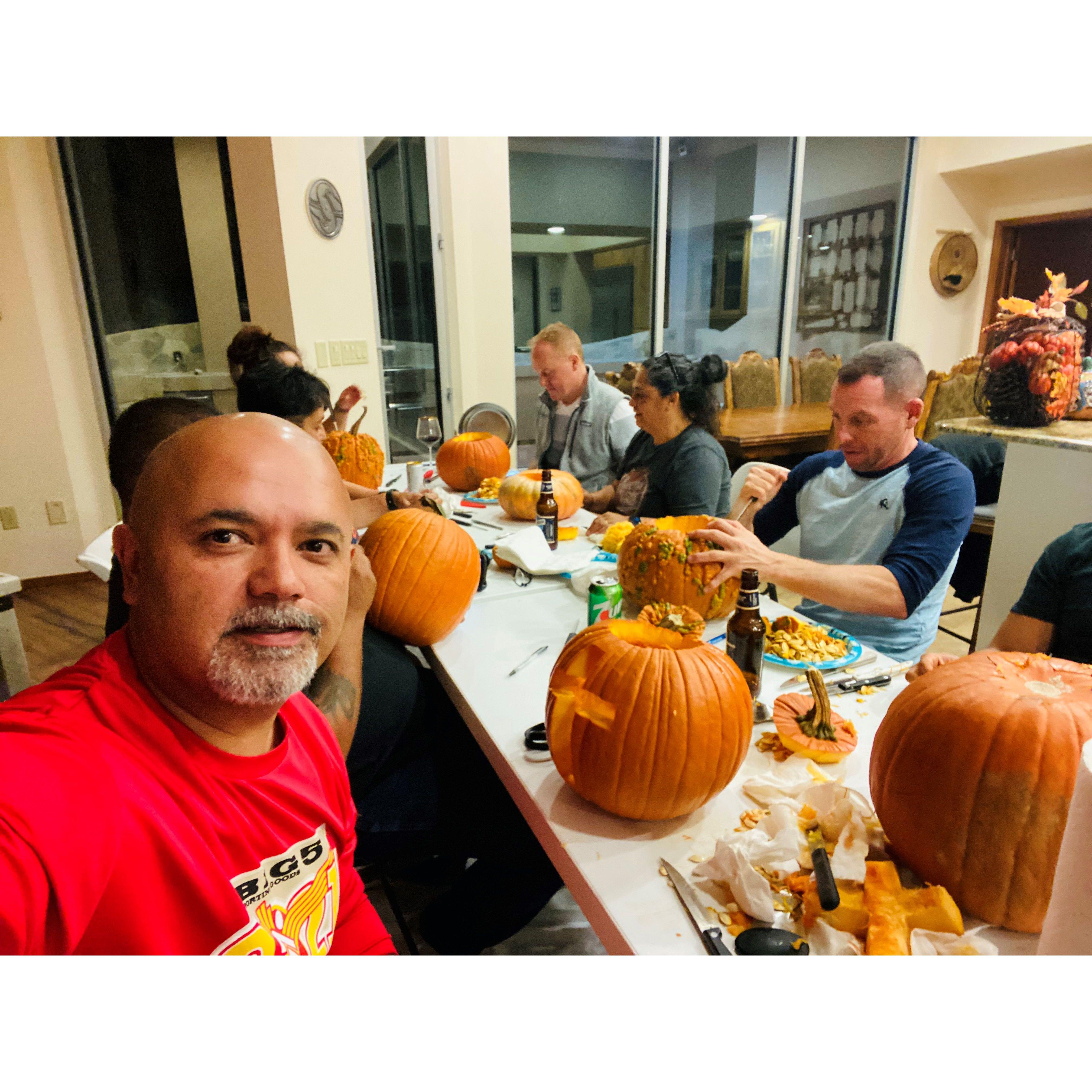 October 2021 Pumpkin Carvings at Roland & Joseph's house