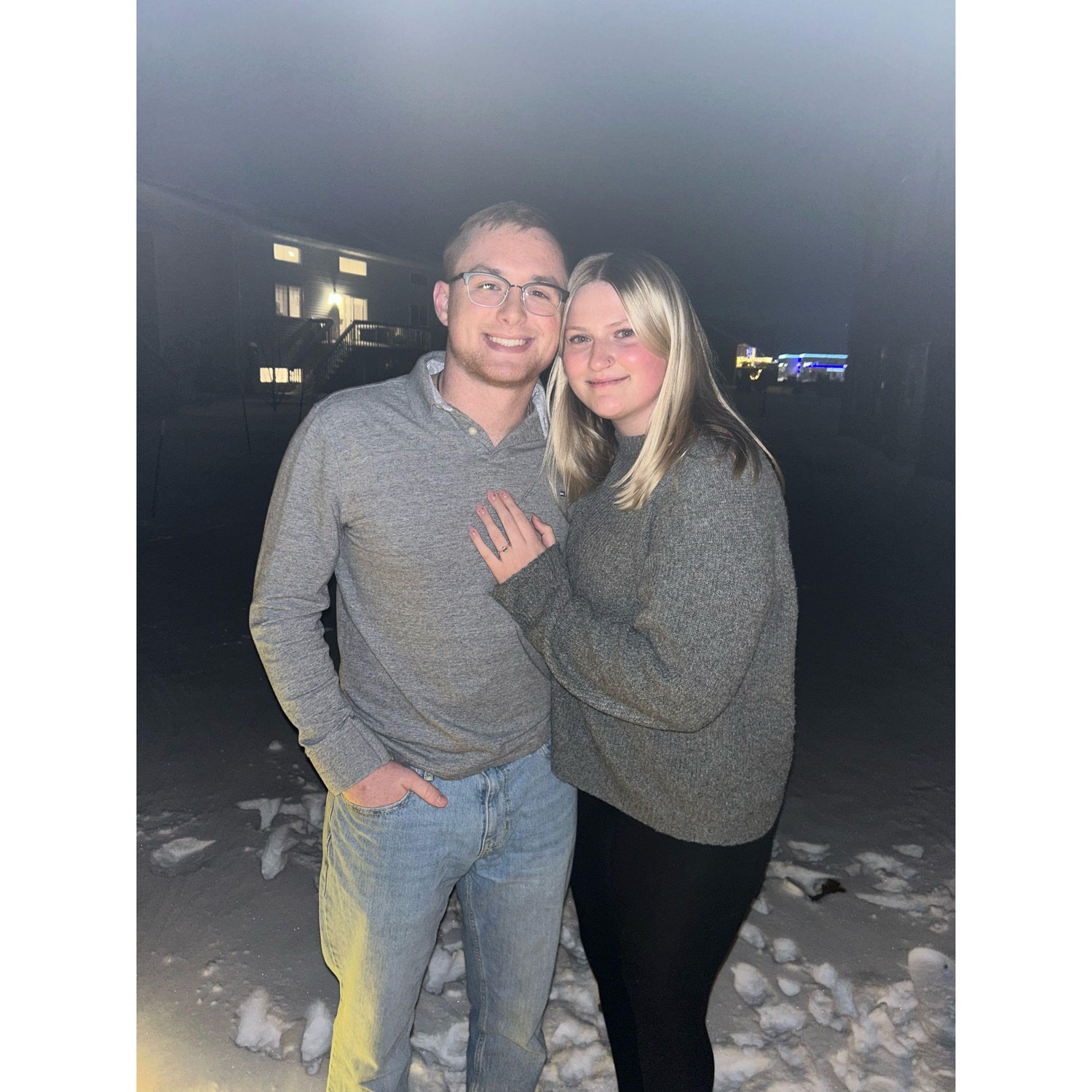 First photo of us engaged