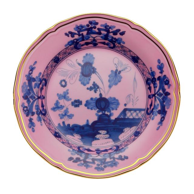 Ginori Oriente Italiano Azalea with Gold Trim Desert Plate
