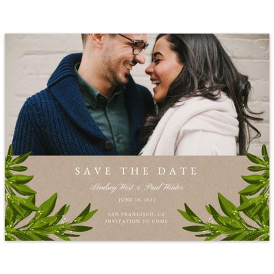 Brown Wedding Digital Save the Date - Marietta Portrait