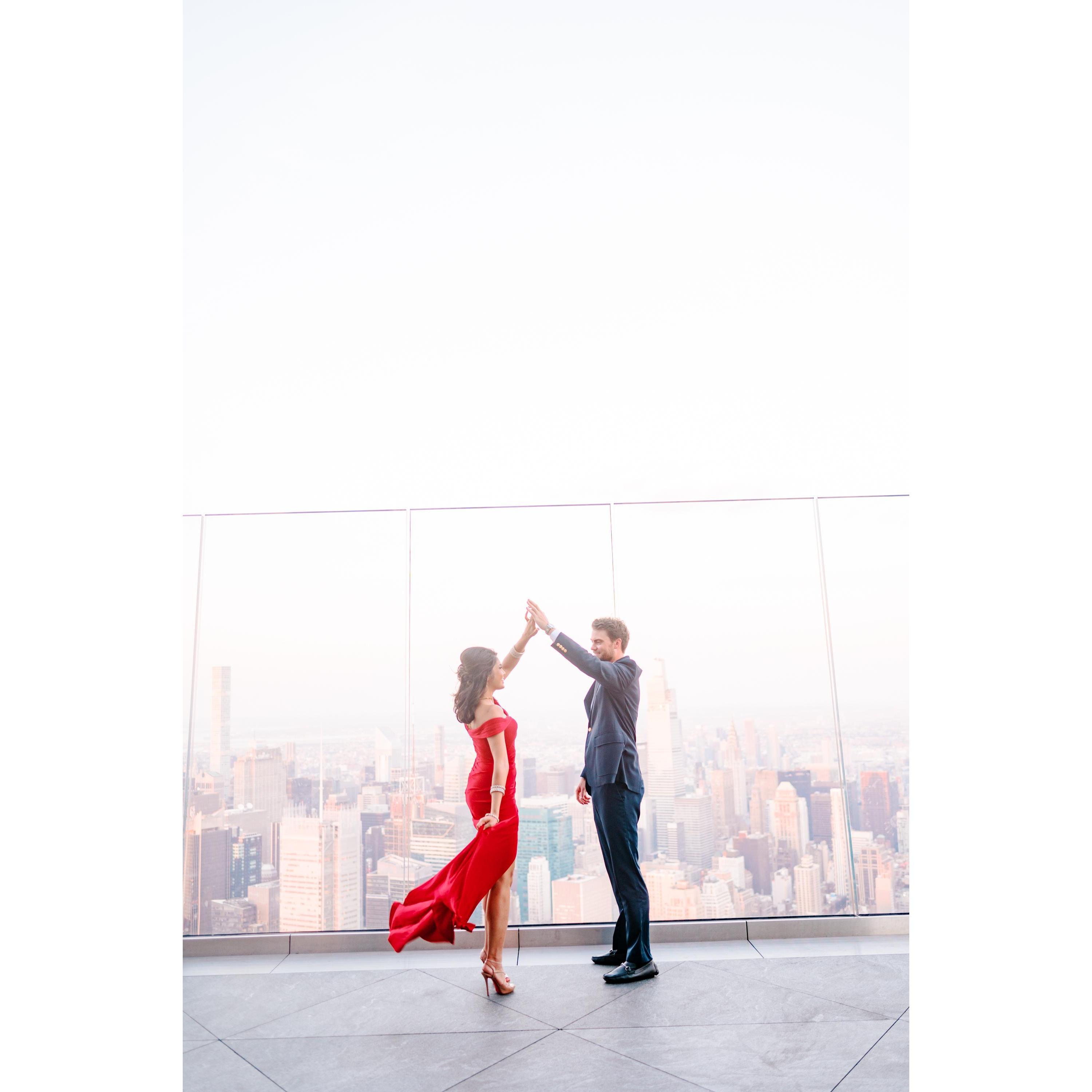 Engagement photos at the Edge, Chelsea, NY!