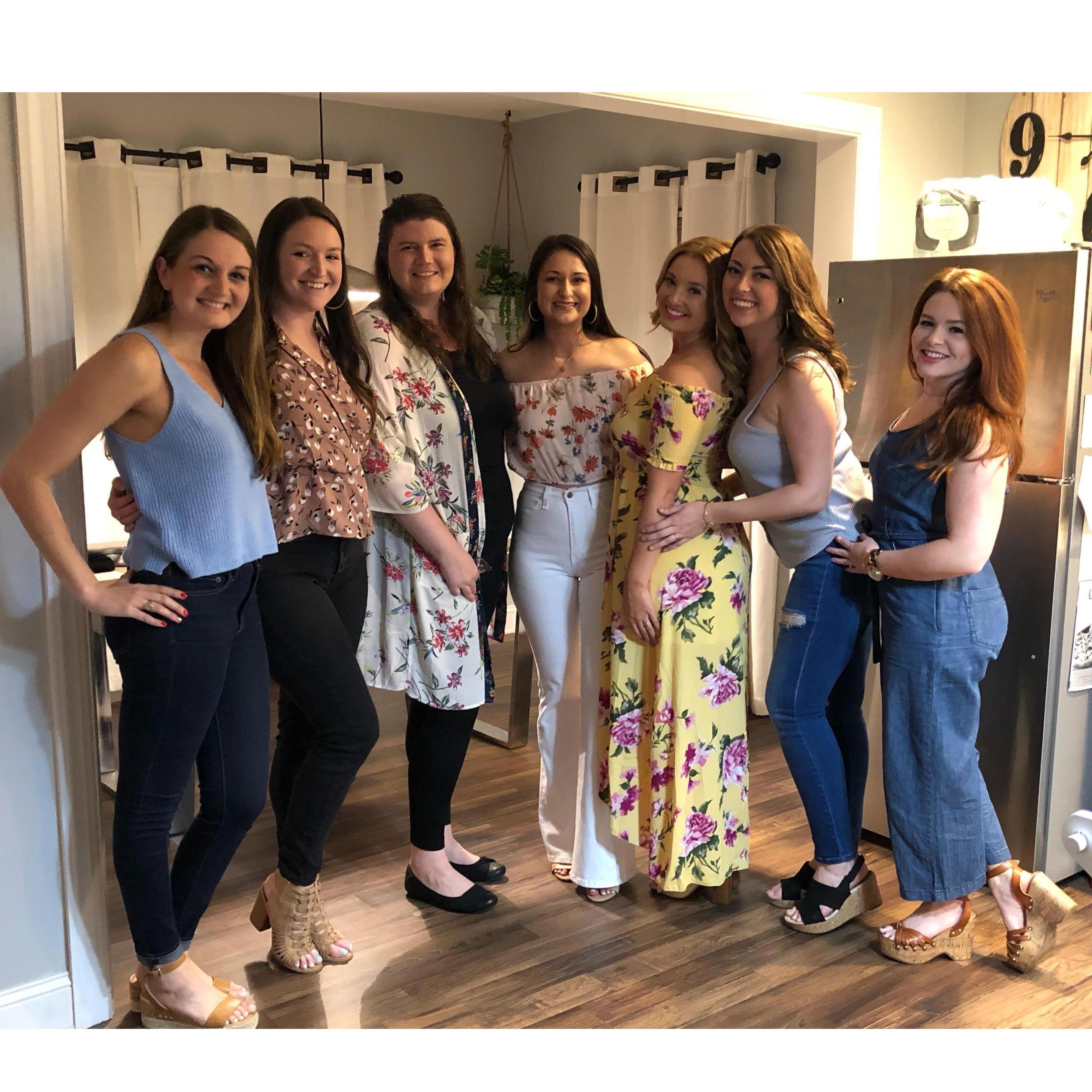 My beautiful bridal party! These girls are my best friends and have been through thick and thin with me.