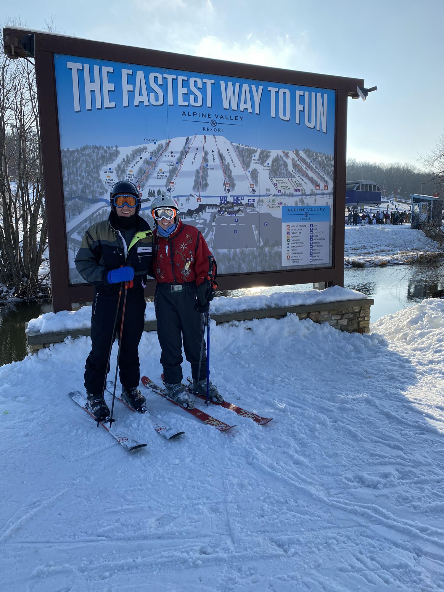 John’s First Time Skiing, Alpine Valley, 2020