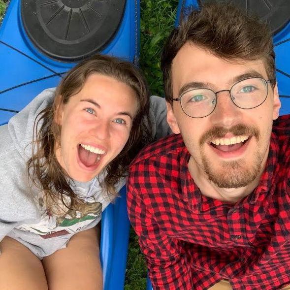 Our first time sitting in our new kayaks! #rip
