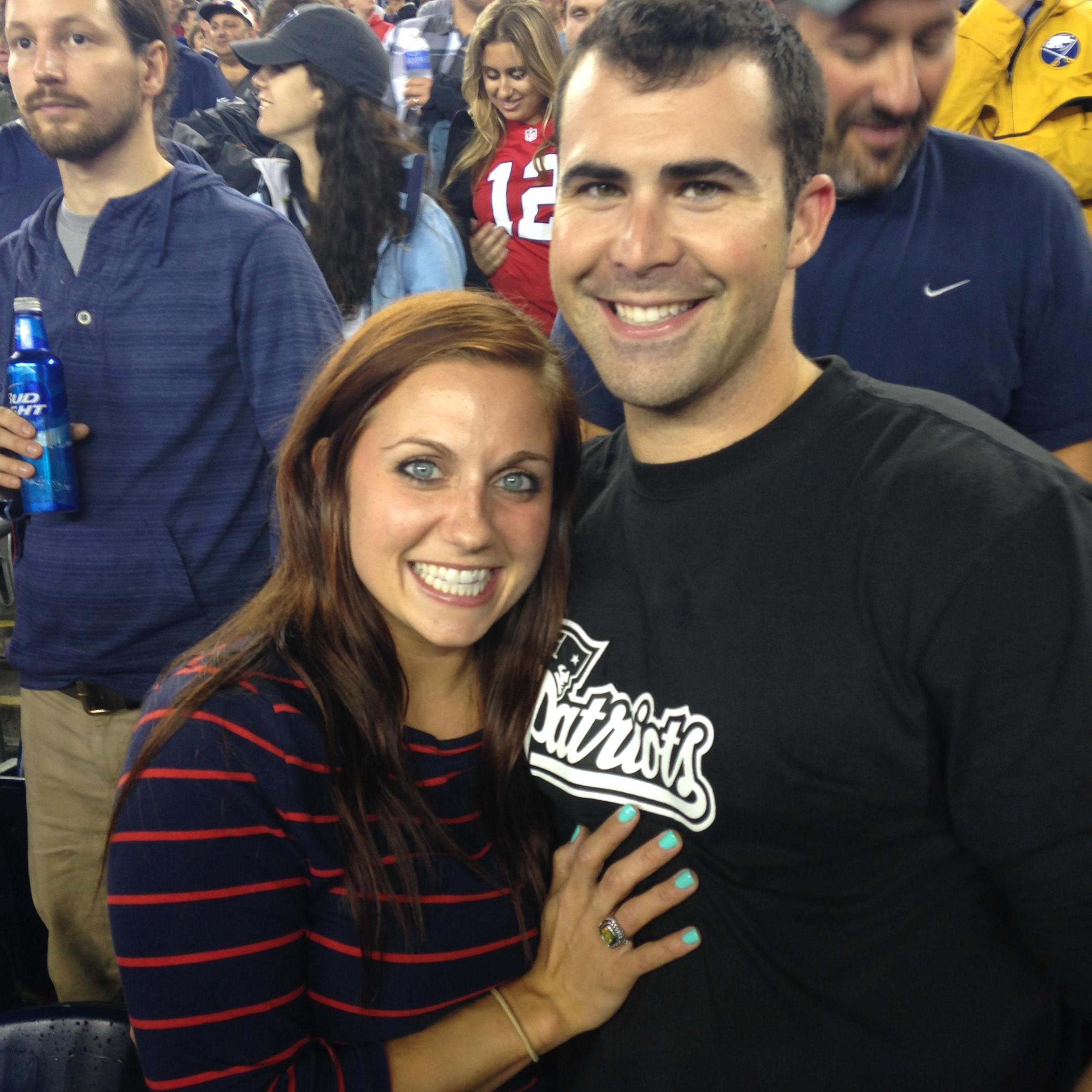 First picture together! Patriots game 2014
