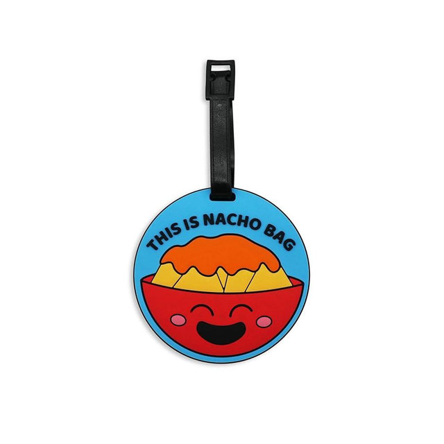 GOOFBALLS Funny Luggage Tag – Hilarious Travel ID Tag with Sarcastic Saying – Durable & Easy to Spot Suitcase Tag for Men, Women, Frequent Flyers, or Gag Gift for Travelers - Nacho Bag